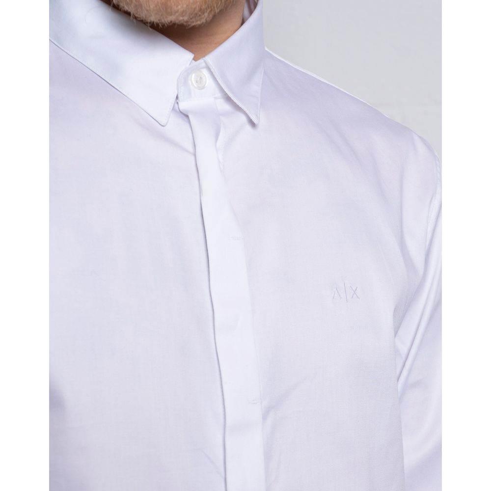 Armani Exchange White Cotton Shirt - Hilstor