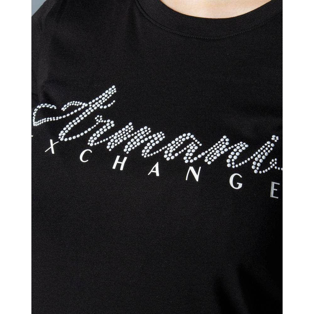 Armani Exchange Black Cotton Tops & T-Shirt - Hilstor