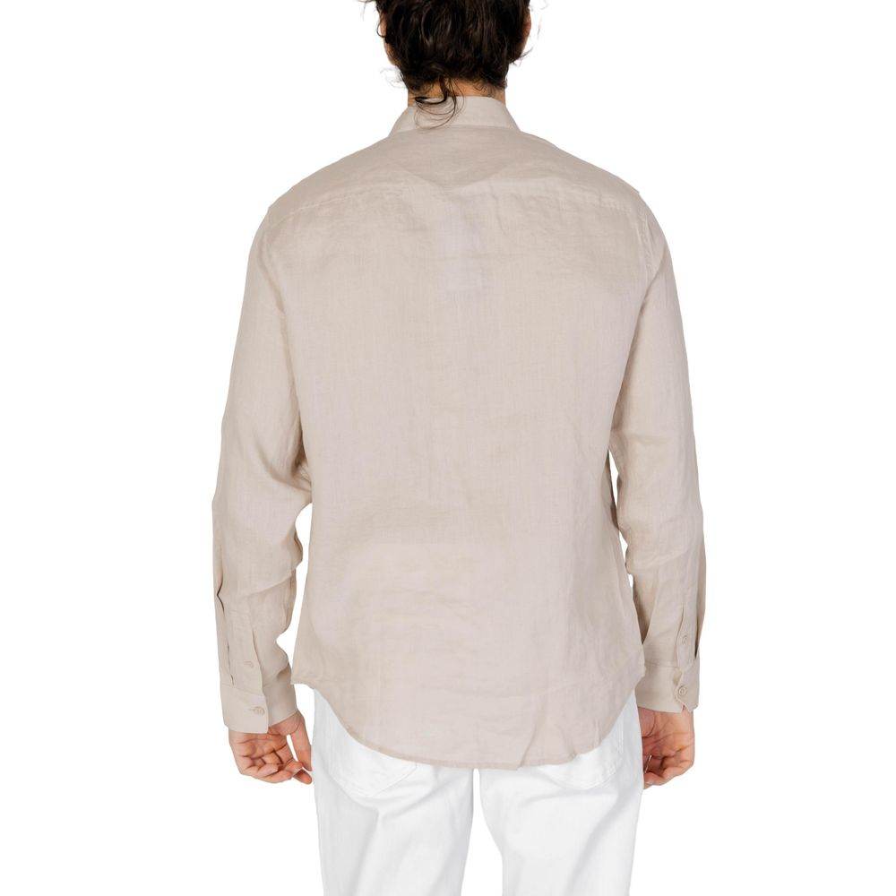 Armani Exchange Beige Linen Shirt - Hilstor