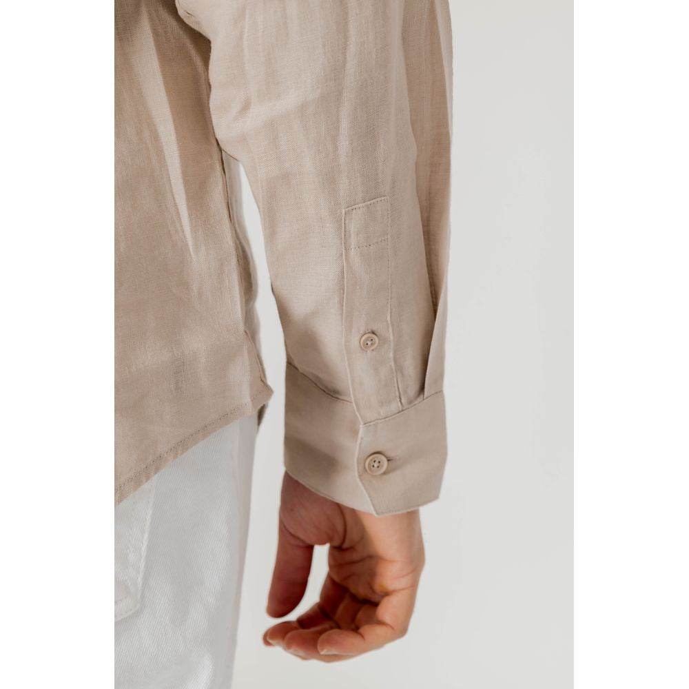 Armani Exchange Beige Linen Shirt - Hilstor
