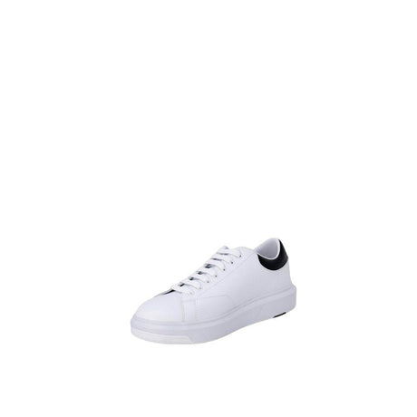 Armani Exchange Black And White Leather Sneaker - Hilstor