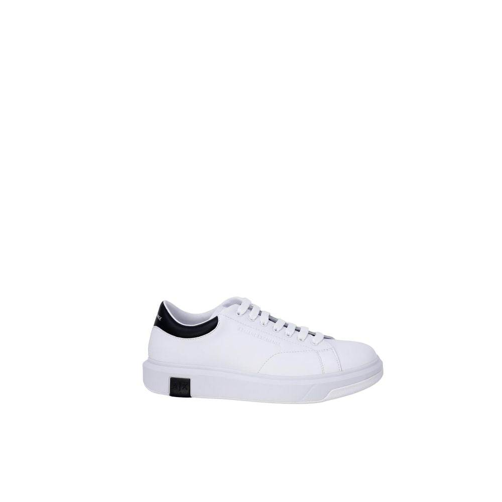 Armani Exchange Black And White Leather Sneaker - Hilstor