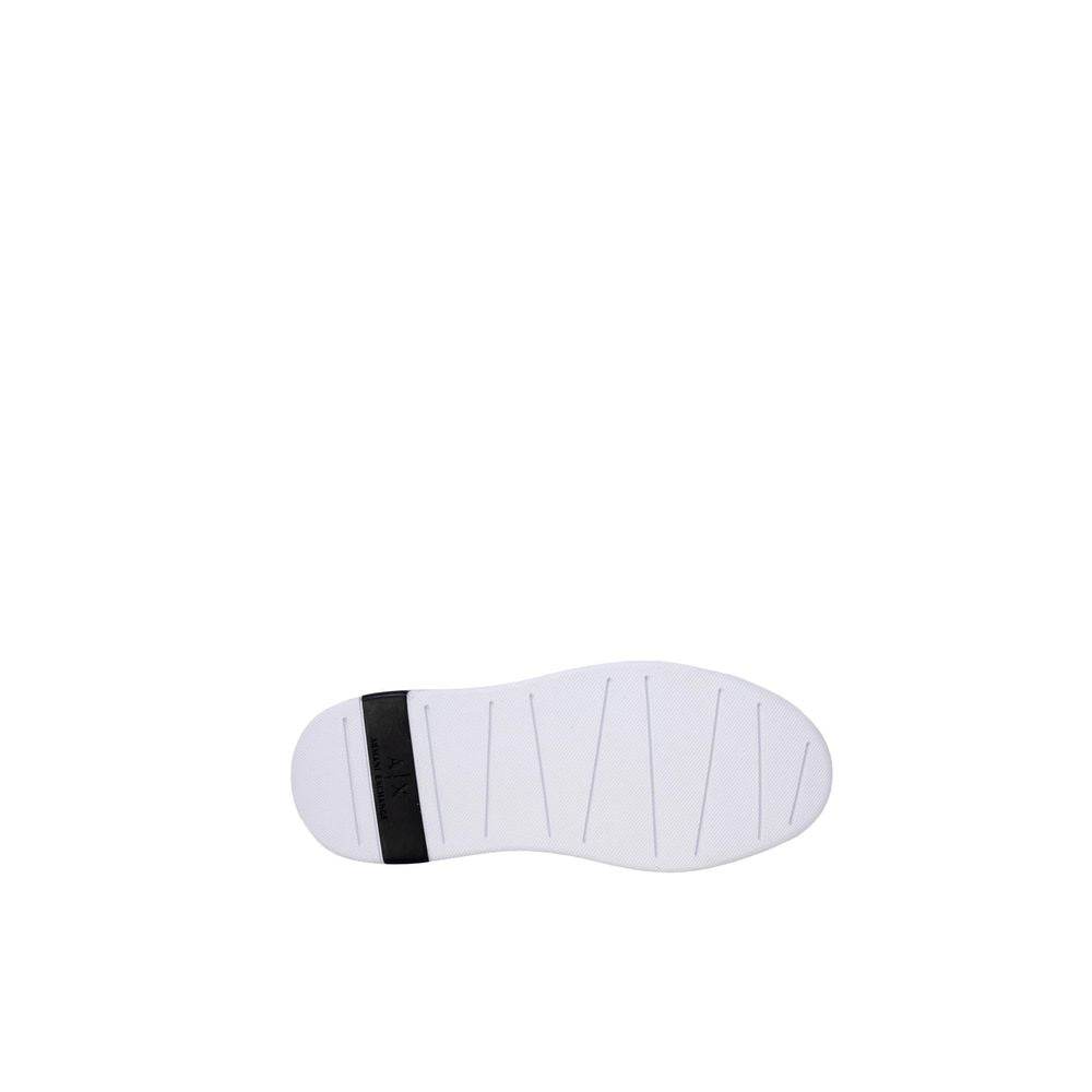 Armani Exchange Black And White Leather Sneaker - Hilstor