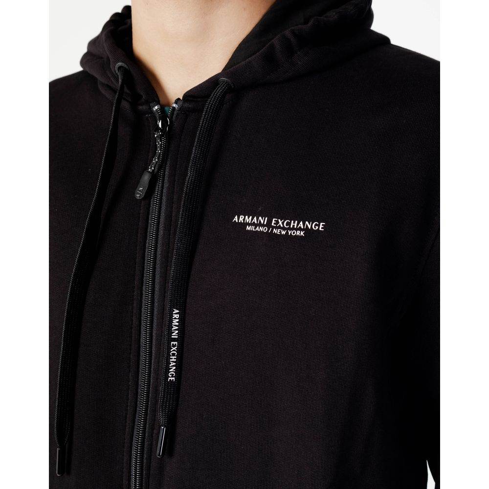 Armani Exchange Black Cotton Sweater - Hilstor