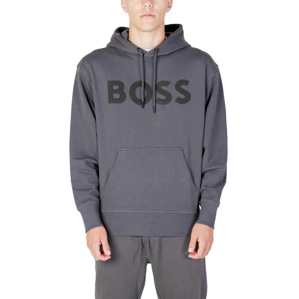 Hugo Boss Gray Cotton Hoody - Hilstor