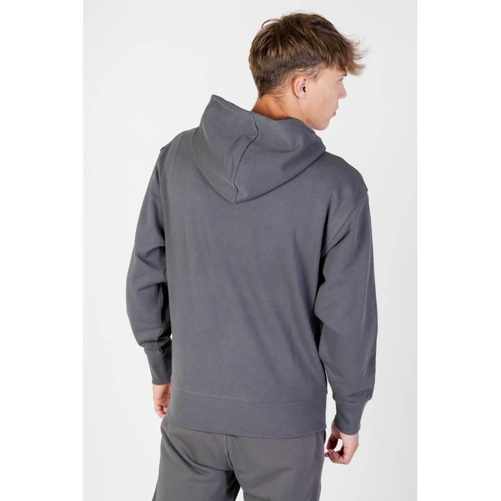 Hugo Boss Gray Cotton Hoody - Hilstor