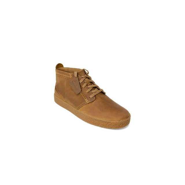 Clarks Beige Leather Boot - Hilstor