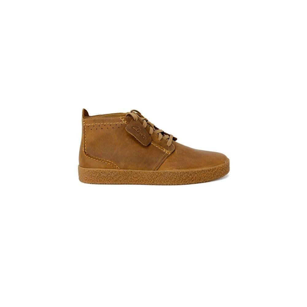 Clarks Beige Leather Boot - Hilstor