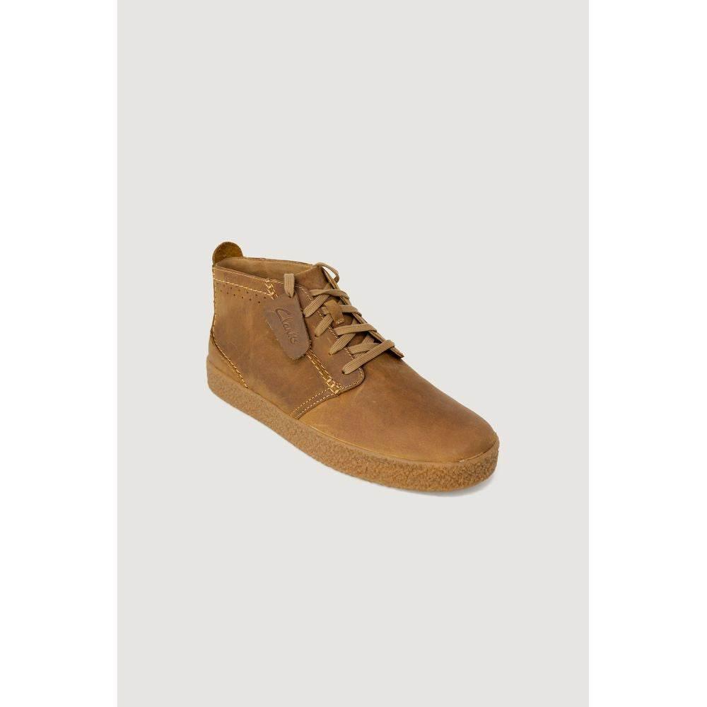 Clarks Beige Leather Boot - Hilstor