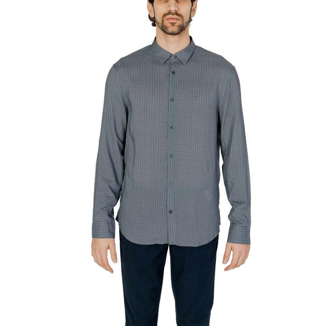 Armani Exchange Gray Viscose Shirt - Hilstor