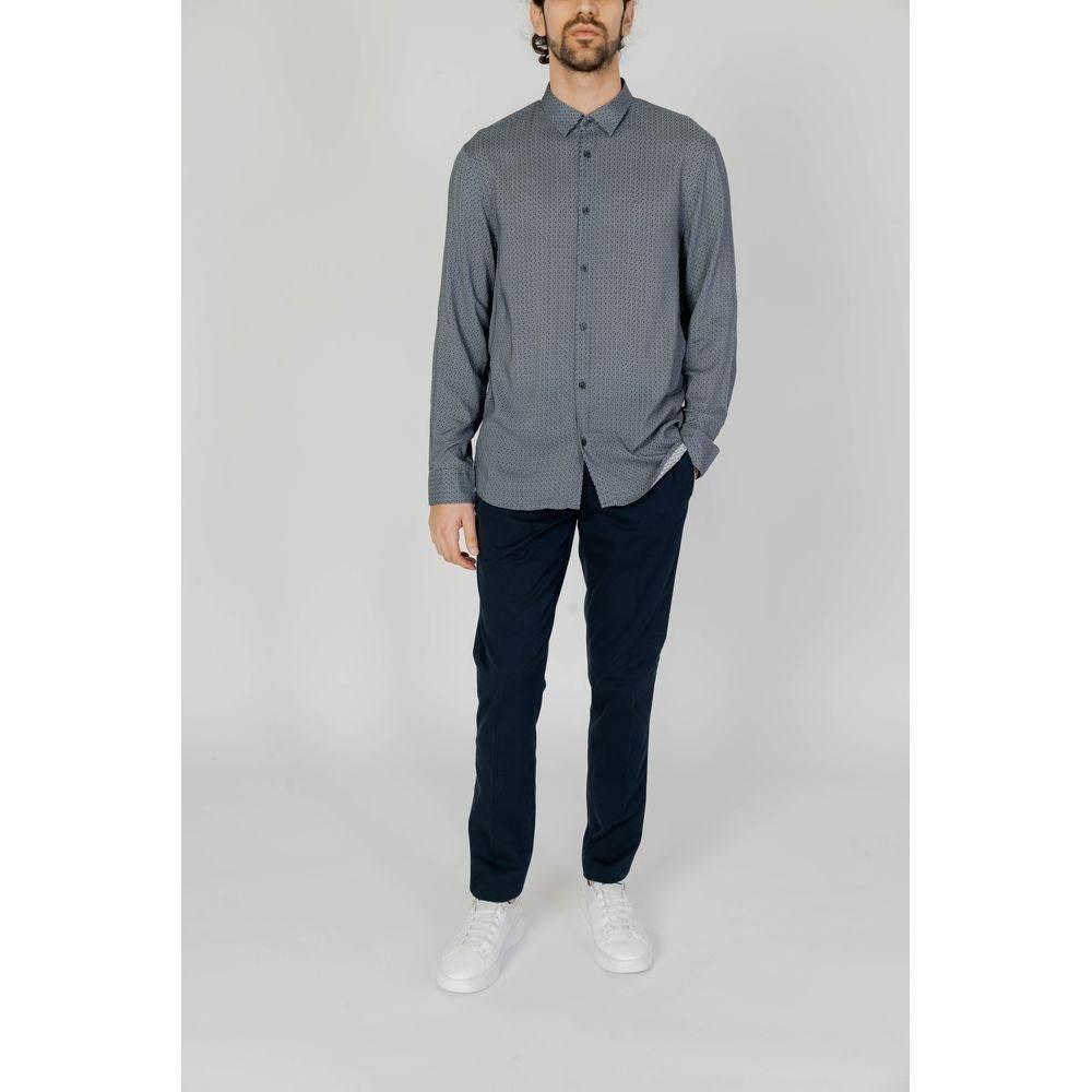 Armani Exchange Gray Viscose Shirt - Hilstor
