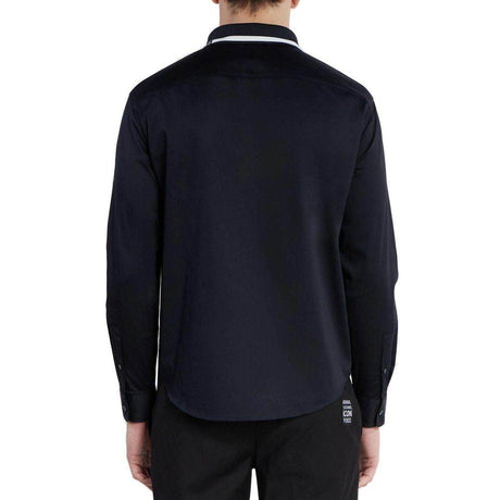 Armani Exchange Blue Cotton Shirt - Hilstor