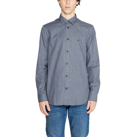 Armani Exchange Blue Cotton Shirt - Hilstor