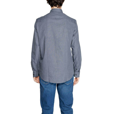 Armani Exchange Blue Cotton Shirt - Hilstor