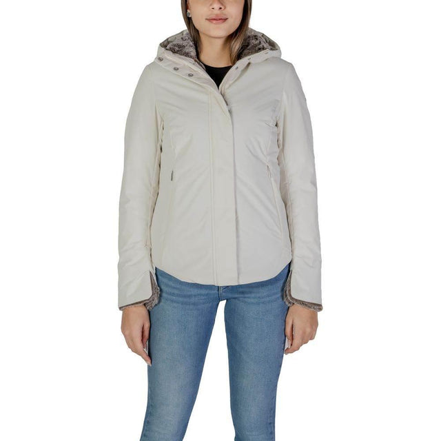 Suns Cream Polyester Jackets & Coat - Hilstor