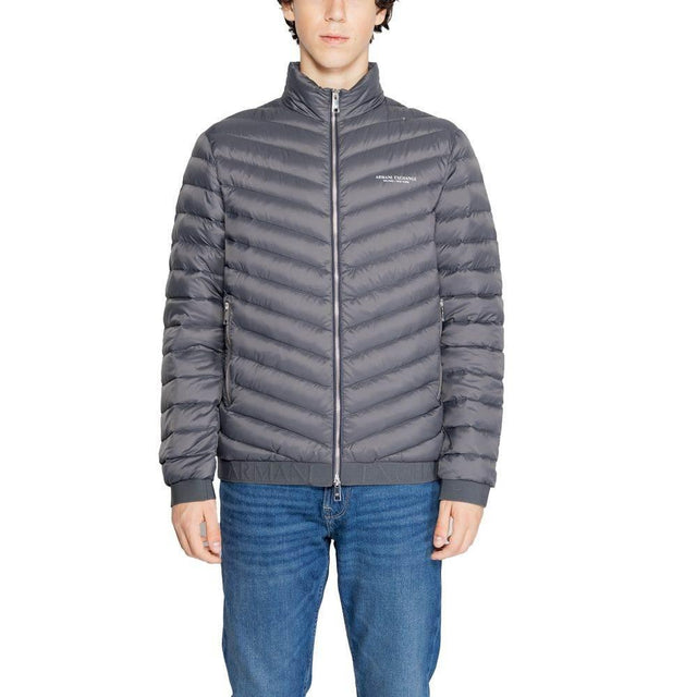 Armani Exchange Gray Polyester Jacket - Hilstor