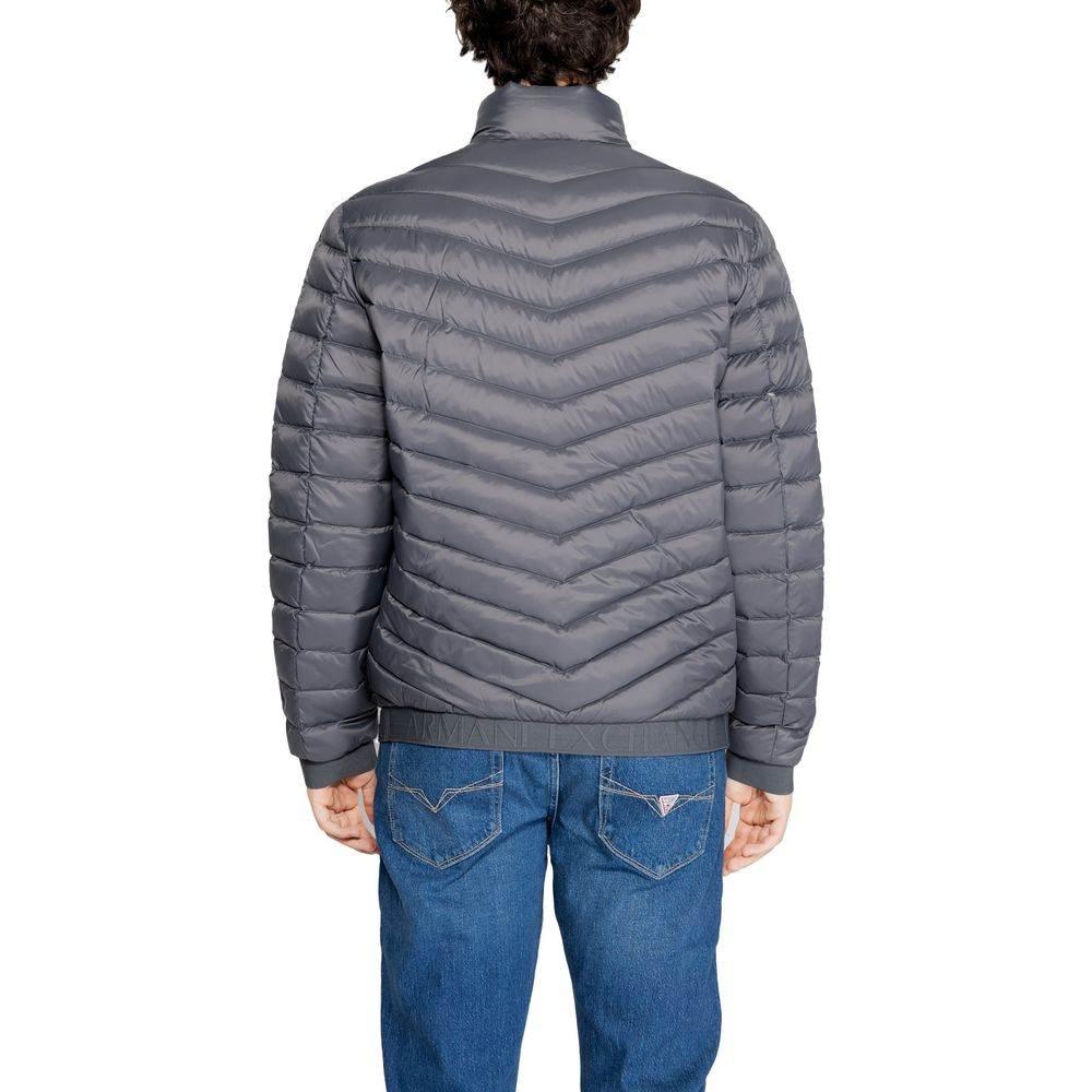 Armani Exchange Gray Polyester Jacket - Hilstor