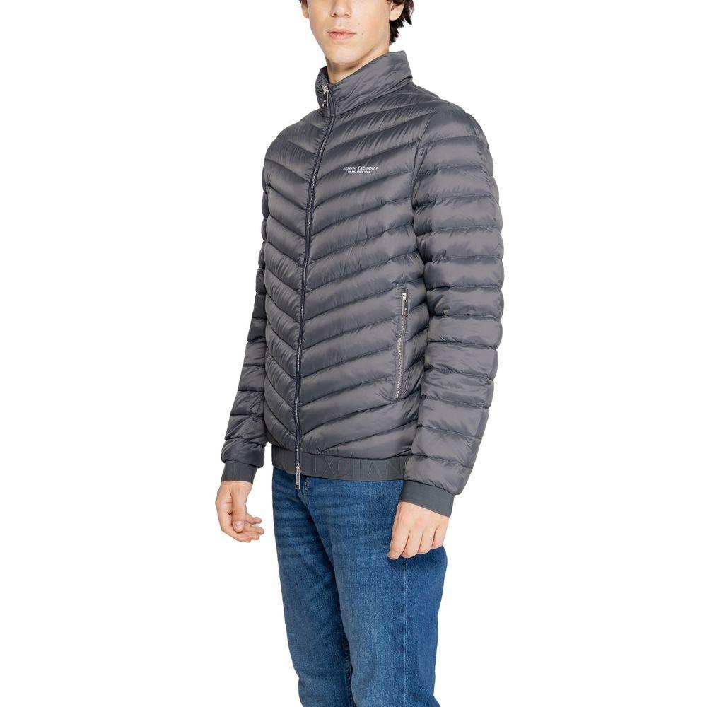 Armani Exchange Gray Polyester Jacket - Hilstor