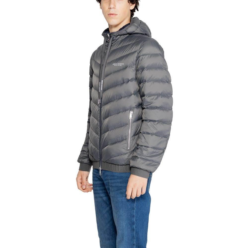 Armani Exchange Gray Polyester Jacket - Hilstor