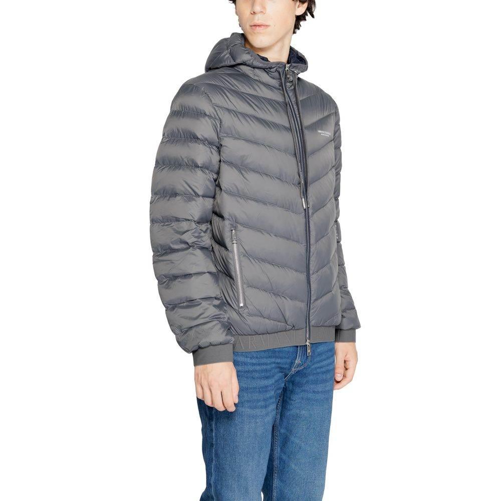 Armani Exchange Gray Polyester Jacket - Hilstor