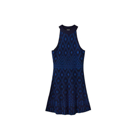 Desigual Blue Viscose Dress - Hilstor