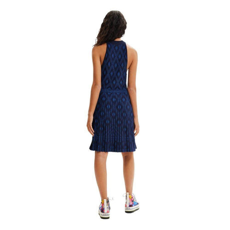 Desigual Blue Viscose Dress - Hilstor