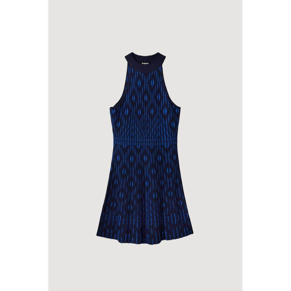Desigual Blue Viscose Dress - Hilstor