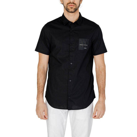 Armani Exchange Black Cotton Shirt - Hilstor