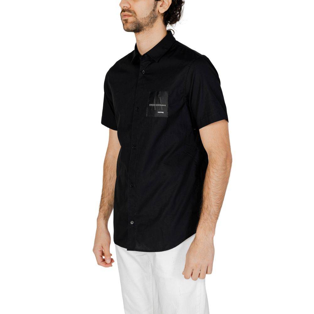 Armani Exchange Black Cotton Shirt - Hilstor