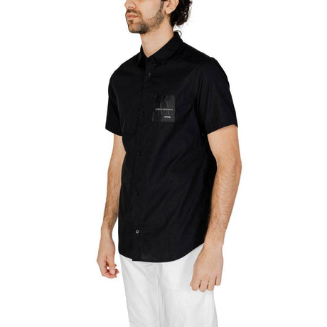 Armani Exchange Black Cotton Shirt - Hilstor