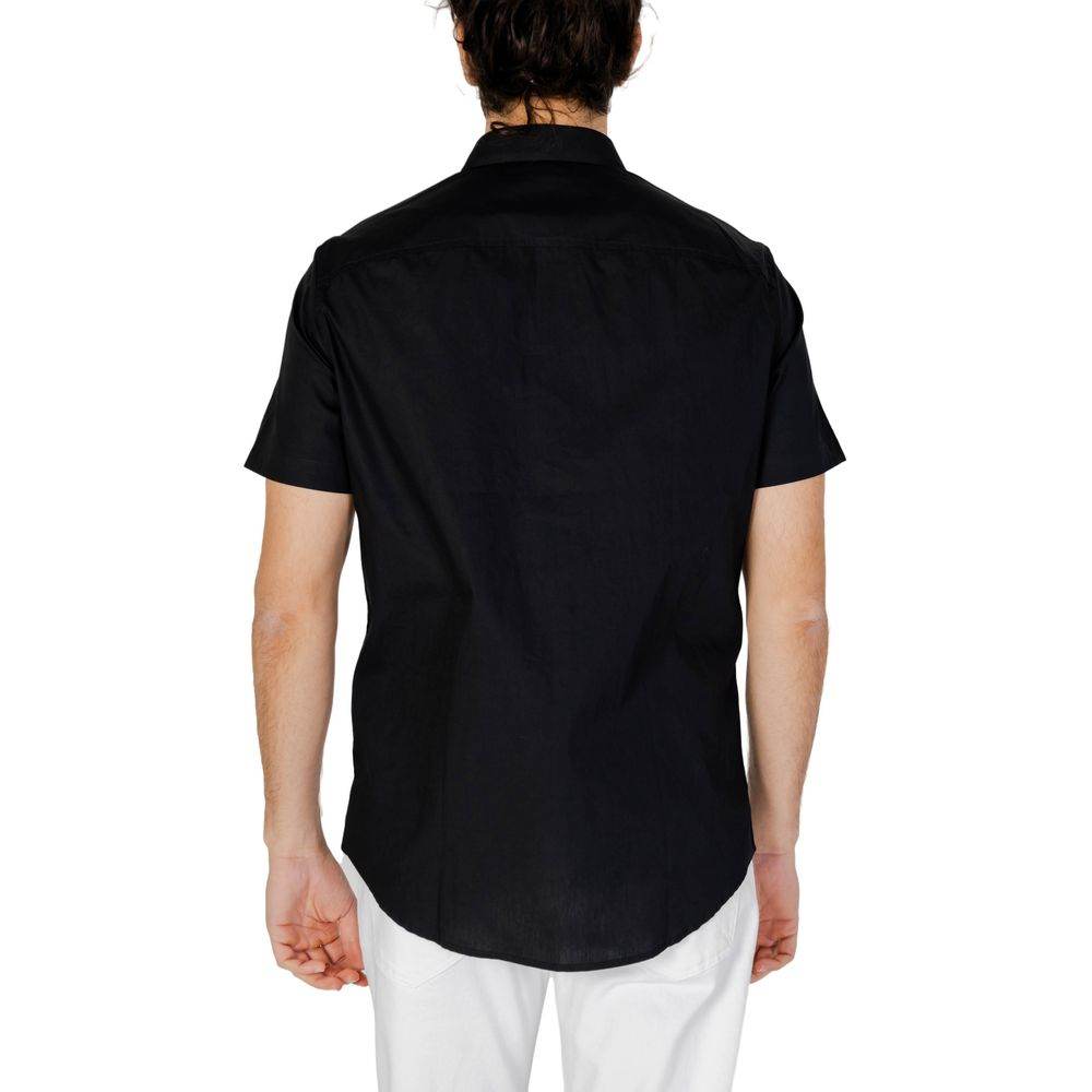 Armani Exchange Black Cotton Shirt - Hilstor