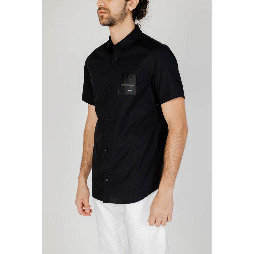 Armani Exchange Black Cotton Shirt - Hilstor