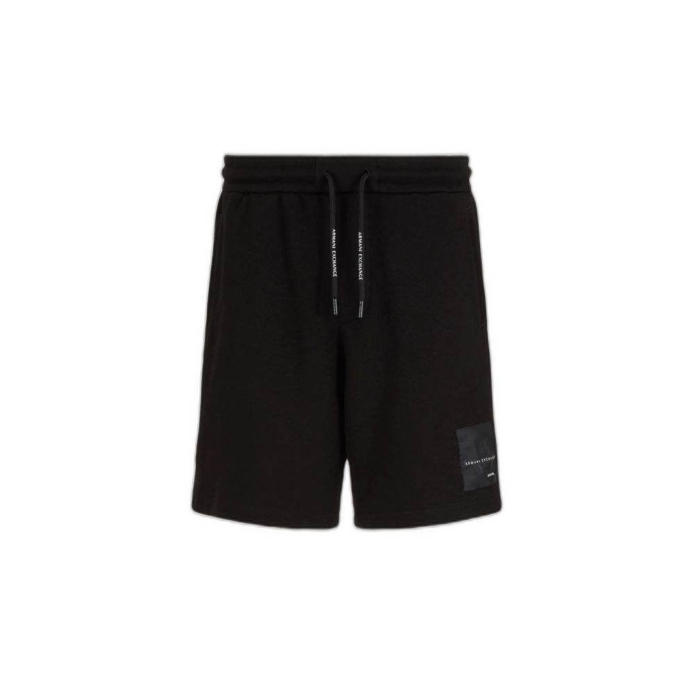 Armani Exchange Black Cotton Short - Hilstor