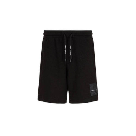 Armani Exchange Black Cotton Short - Hilstor