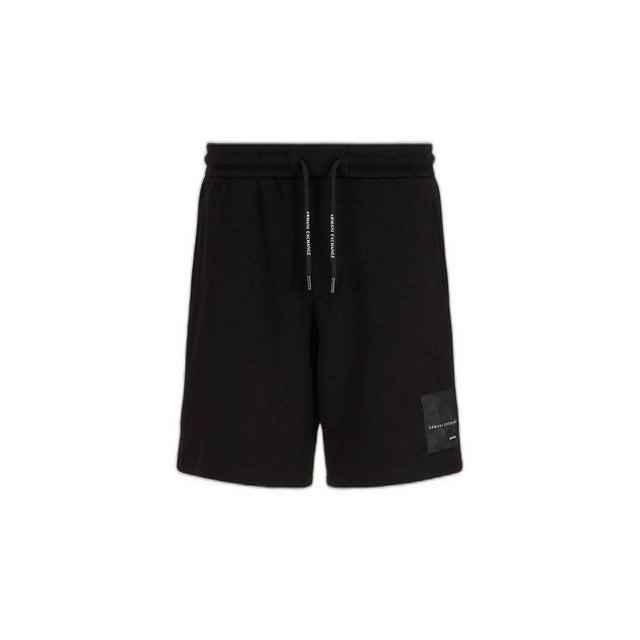 Armani Exchange Black Cotton Short - Hilstor