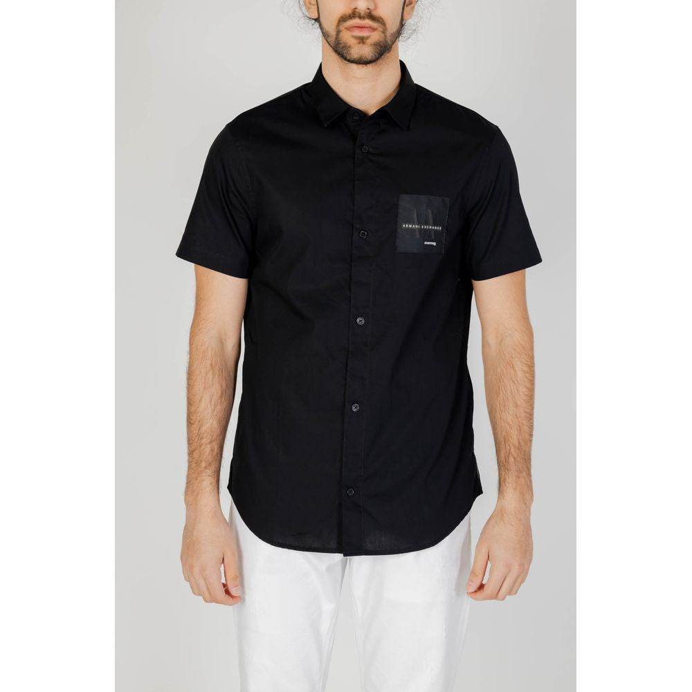 Armani Exchange Black Cotton Shirt - Hilstor