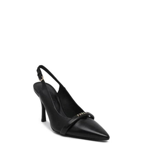Furla Black Leather Sandal - Hilstor