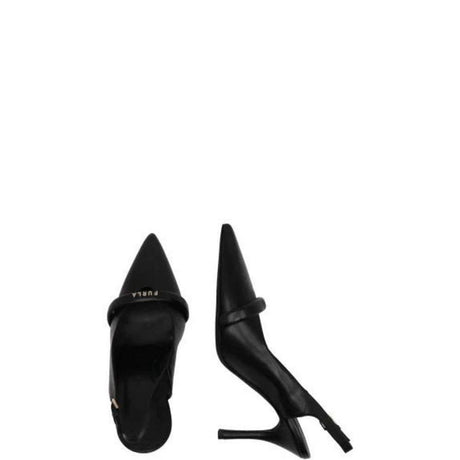 Furla Black Leather Sandal - Hilstor