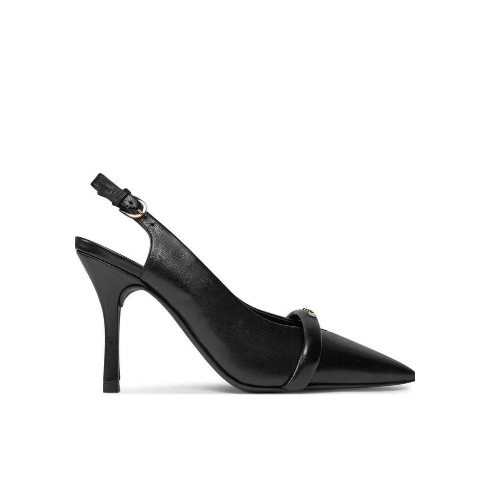 Furla Black Leather Sandal - Hilstor