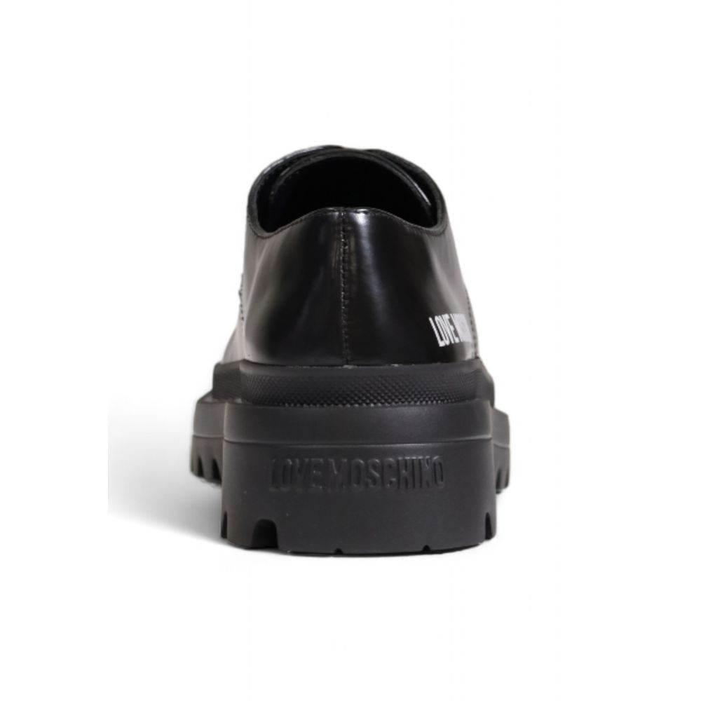 Love Moschino Black Polyethylene Flat Shoe - Hilstor