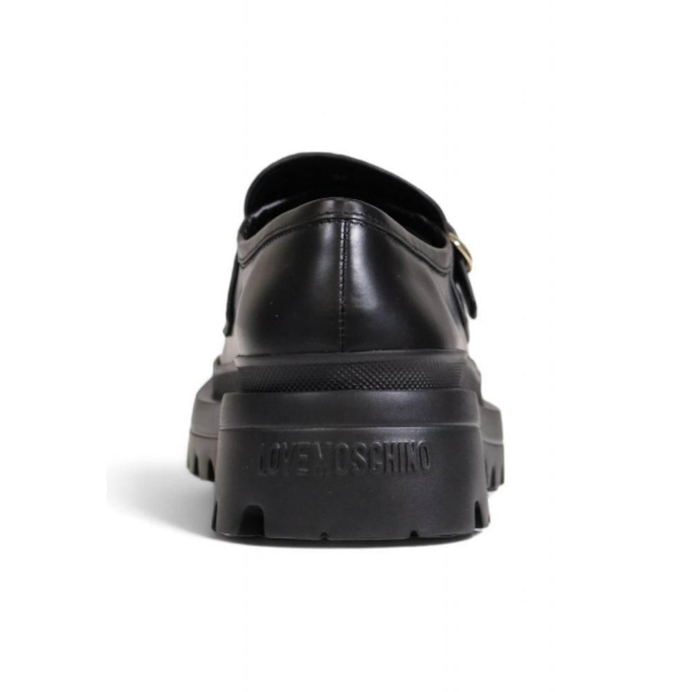 Love Moschino Black Polyethylene Flat Shoe - Hilstor