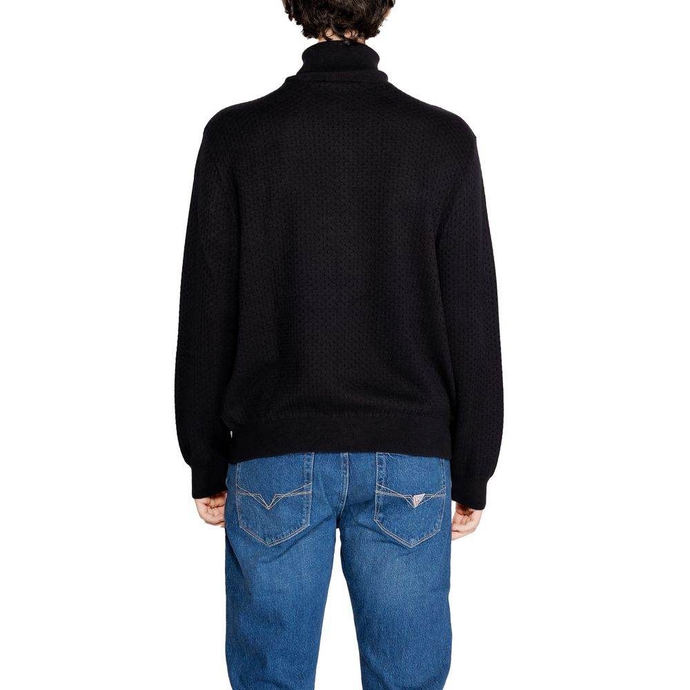 Armani Exchange Black Cotton Sweater - Hilstor