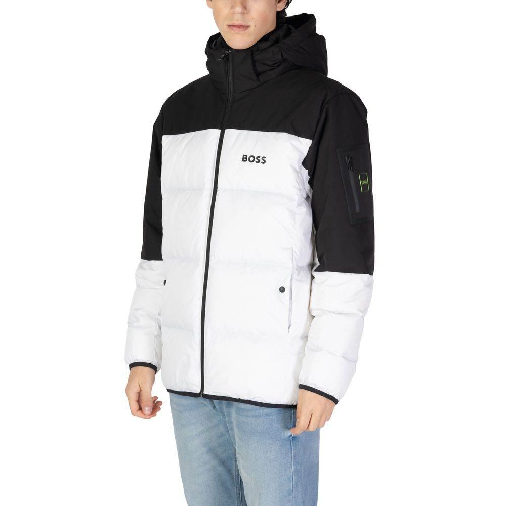 Hugo Boss White Recycled Polyester Jackets & Coat - Hilstor