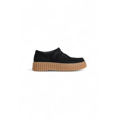 Clarks Black Suede Leather Flat Shoe - Hilstor