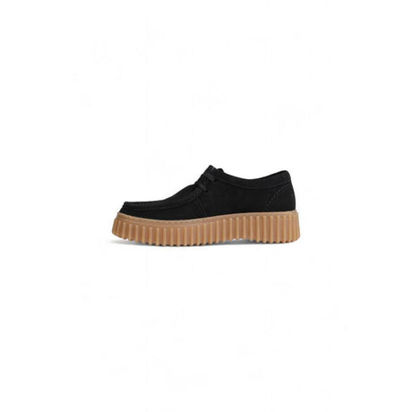 Clarks Black Suede Leather Flat Shoe - Hilstor