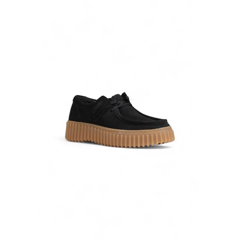 Clarks Black Suede Leather Flat Shoe - Hilstor