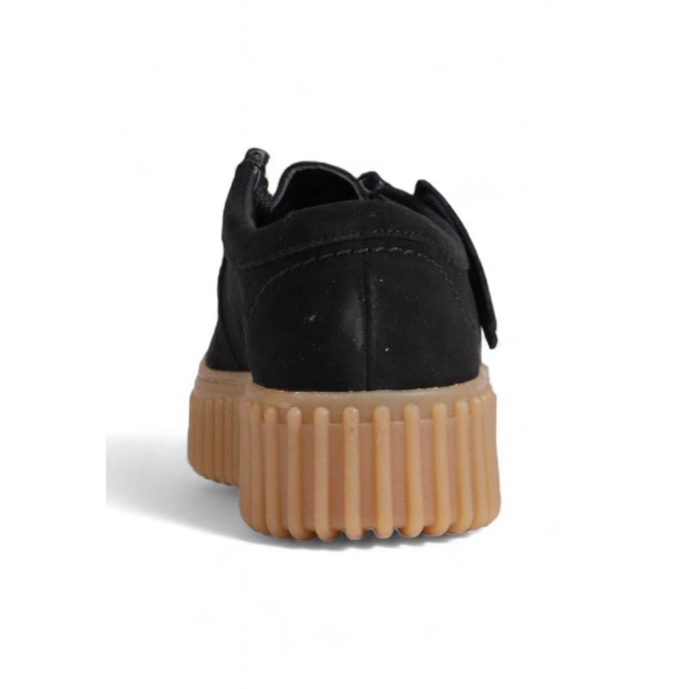 Clarks Black Suede Leather Flat Shoe - Hilstor