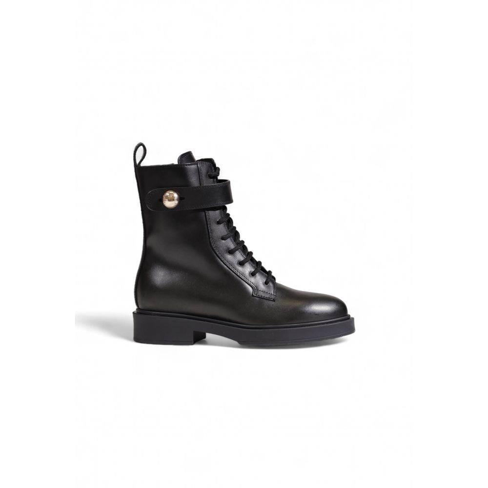 Furla Black Leather Boot - Hilstor