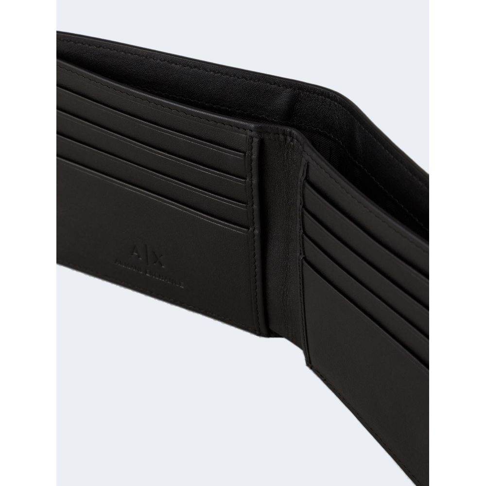 Armani Exchange Black Leather Wallet - Hilstor