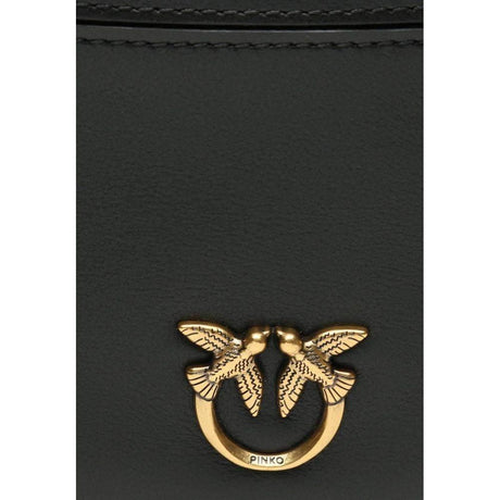 PINKO Black Leather Handbag - Hilstor